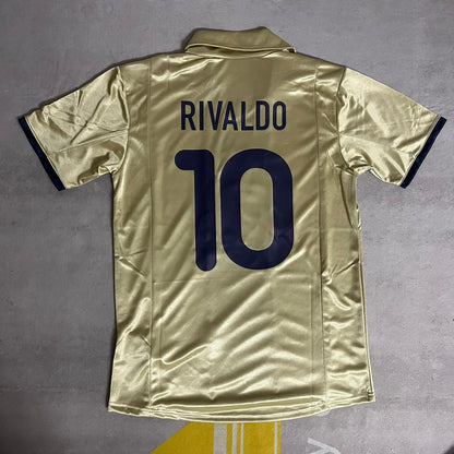 Rivaldo Barcelona 2001 2002 Season Retro Jersey Maillot Trikot Maglia