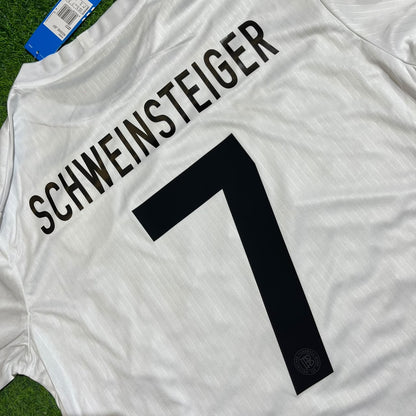 Bastian Schweinsteiger Germany 125 Year Special White Long Sleeve Football Jersey