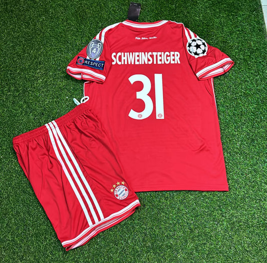 Bastian Schweinsteiger Bayern Munich 2013 Final  Kids Kit – Kit Jersey for Children – | KinderTrikot | Maillot Enfant Soccer Shirt