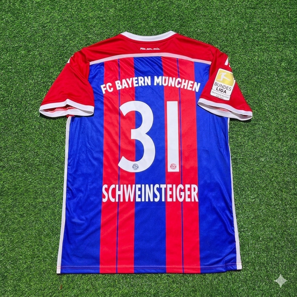 Bastian Schweinsteiger #31 Bayern Munich 2014 2015 Home Retro Patch Jersey