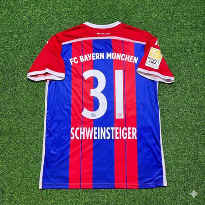 Bastian Schweinsteiger #31 Bayern Munich 2014 2015 Home Retro Patch Jersey