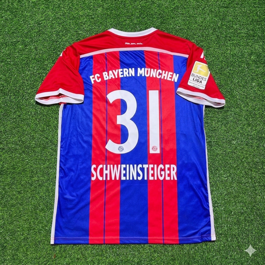 Bastian Schweinsteiger #31 Bayern Munich 2014 2015 Home Retro Patch Jersey