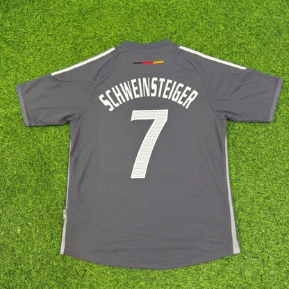 Bastian Schweinsteiger Germany 2002 World Cup Gray Special Retro Football Jersey