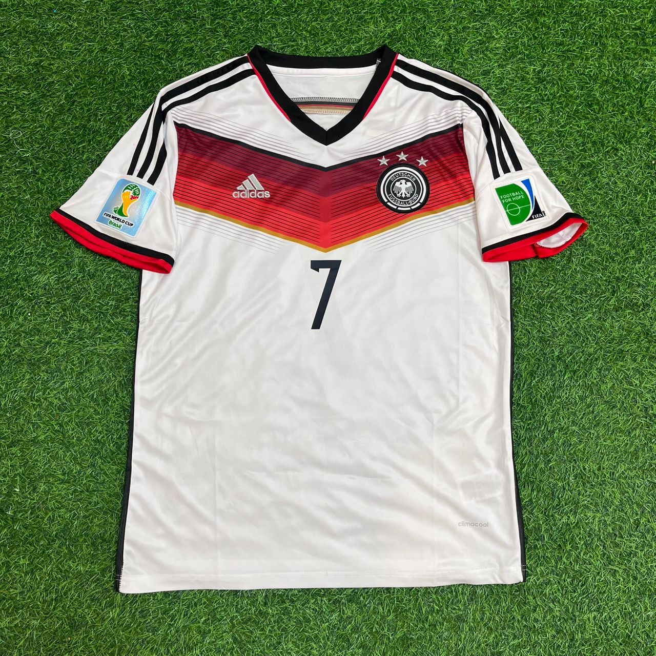 Bastian Schweinsteiger - Germany Deutschland 2014 World Cup White Retro Kit Jersey Trikot Maillot Soccer Shirt