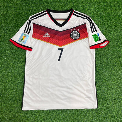 Bastian Schweinsteiger - Germany Deutschland 2014 World Cup White Retro Kit Jersey Trikot Maillot Soccer Shirt