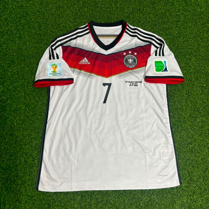 Bastian Schweinsteiger - Germany Deutschland 2014 World Cup White Retro Kit Jersey Trikot Maillot Soccer Shirt