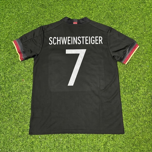 Bastian Schweinsteiger #7 Germany Black Retro Football Jersey