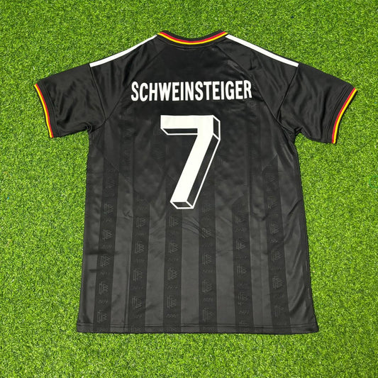 Bastian Schweinsteiger Germany Black Retro Vintage Football Jersey