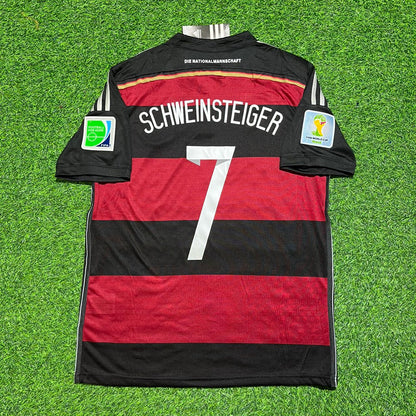 Bastian Schweinsteiger Germany Deutschland 2014 World Cup Brazil Black Red Retro Jersey Trikot Soccer Shirt