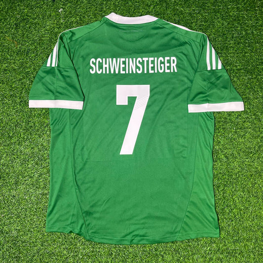 Bastian Schweinsteiger Germany EURO 2012 Green Retro Football Jersey