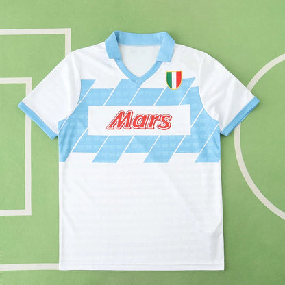 91/93 Saison SSC Napoli Auswärtstrikot weiß Retro Trikot Fußball
