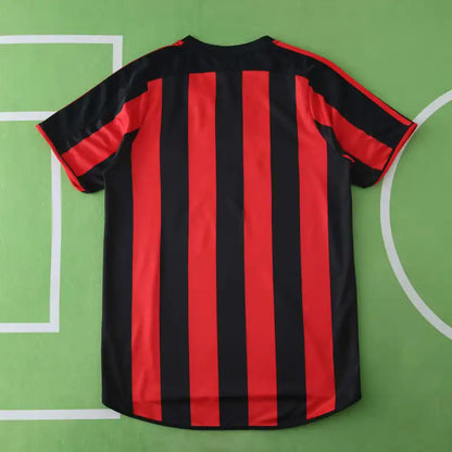 AC Milan 03/04 Season Home Black And Red Retro Jersey Trikot Soccer Shirt