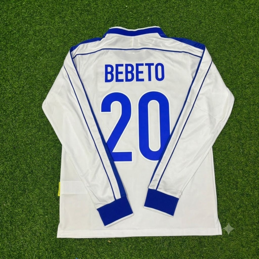 Bebeto Brazil 1998 World Cup Long Sleeve Retro Football Jersey