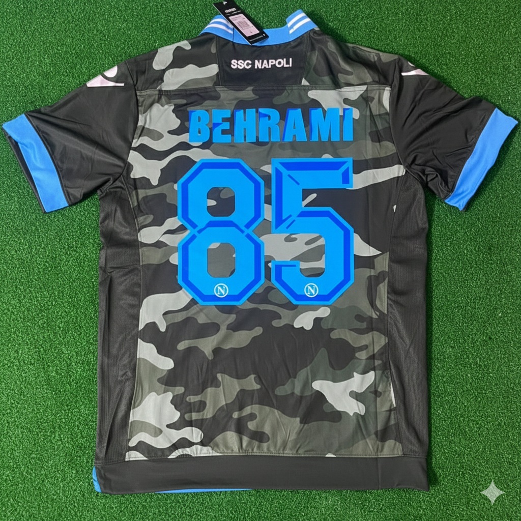 Valon Behrami 85 – Napoli 2013-14 Retro Kit Jersey Trikot Maillot Soccer Shirt
