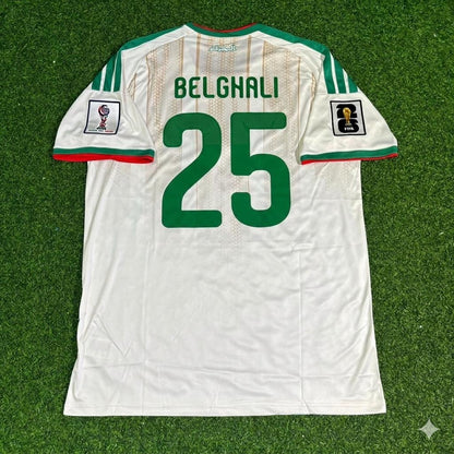 Rafik Belghali Algeria 2026 World Cup White Football Jersey