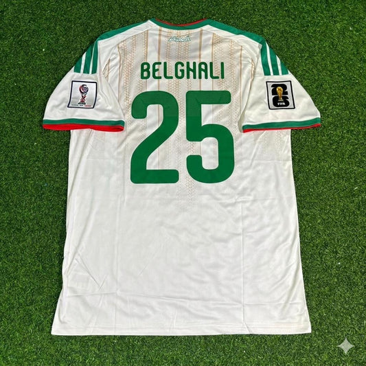 Rafik Belghali Algeria 2026 World Cup White Football Jersey