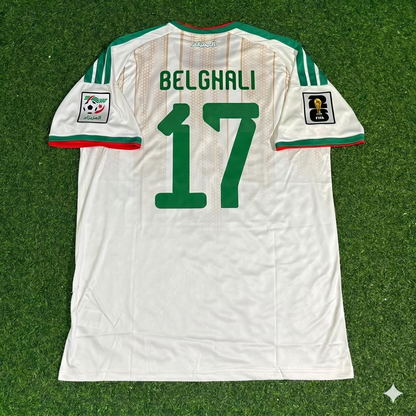 Rafik Belghali Algeria 2026 World Cup White Football Jersey