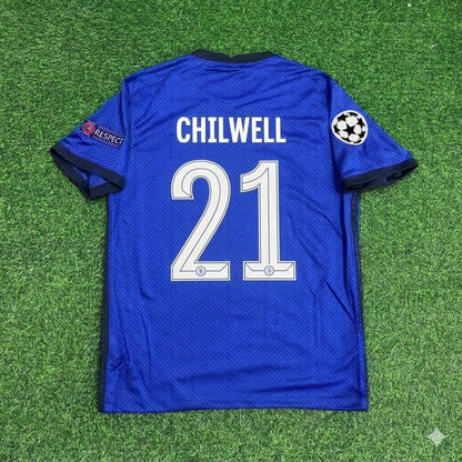 Ben Chilwell 21- Chelsea 2021 Champions League Final Blue Retro Football Jersey Kit