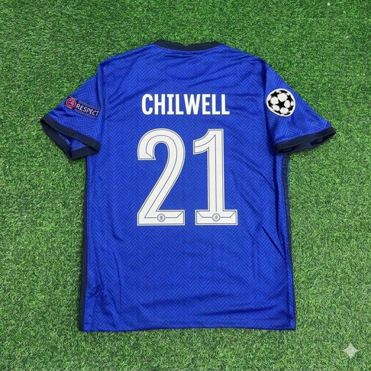 Ben Chilwell 21- Chelsea 2021 Champions League Final Blue Retro Football Jersey Kit