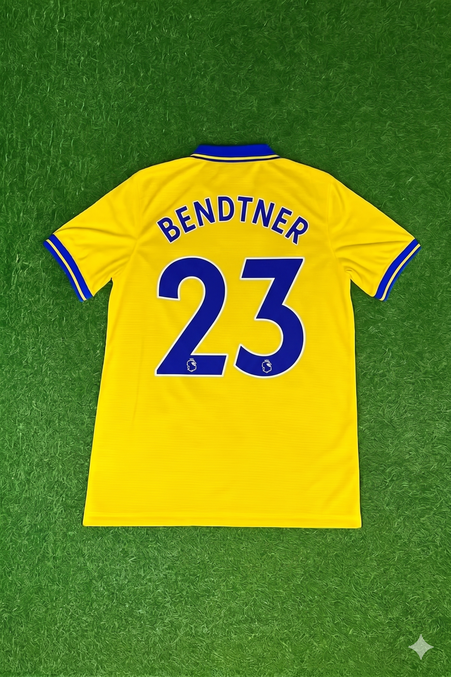 Nicklas Bendtner – Arsenal 2013/2014 Yellow Retro Kit Jersey Trikot Maillot Soccer Shirt