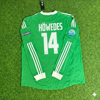 Benedikt Höwedes Germany EURO 2012 Long Sleeve Green Retro Football Jersey