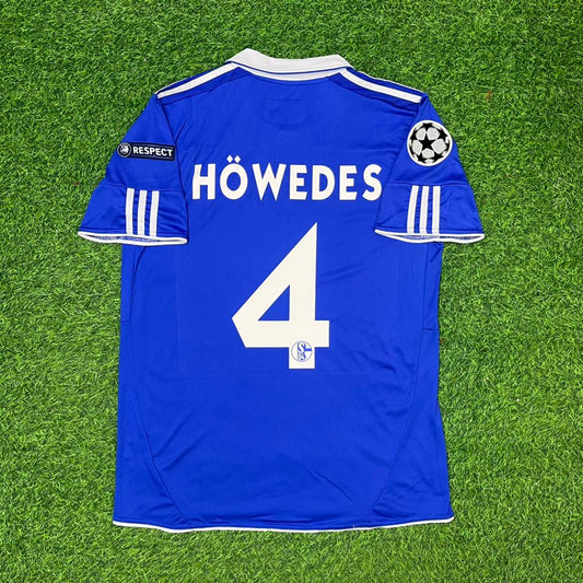 Benedikt Höwedes Schalke 04 2010-2011 Maillot de football rétro Ligue des Champions