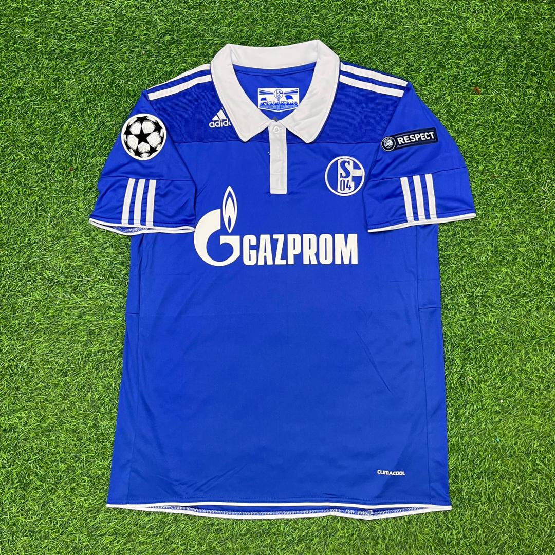 Benedikt Höwedes Schalke 04 2010-2011 Maillot de football rétro Ligue des Champions
