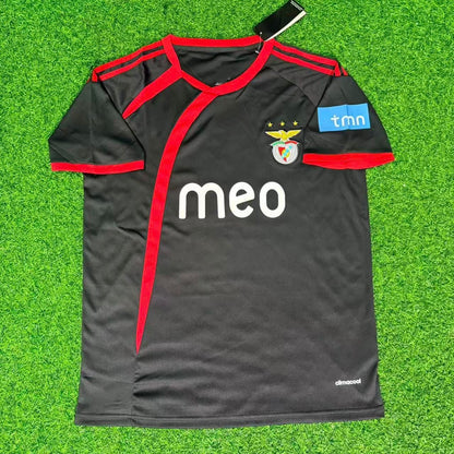 Benfica 2009/2010 Away Black Retro Kit Jersey Trikot Maillot Soccer Shirt