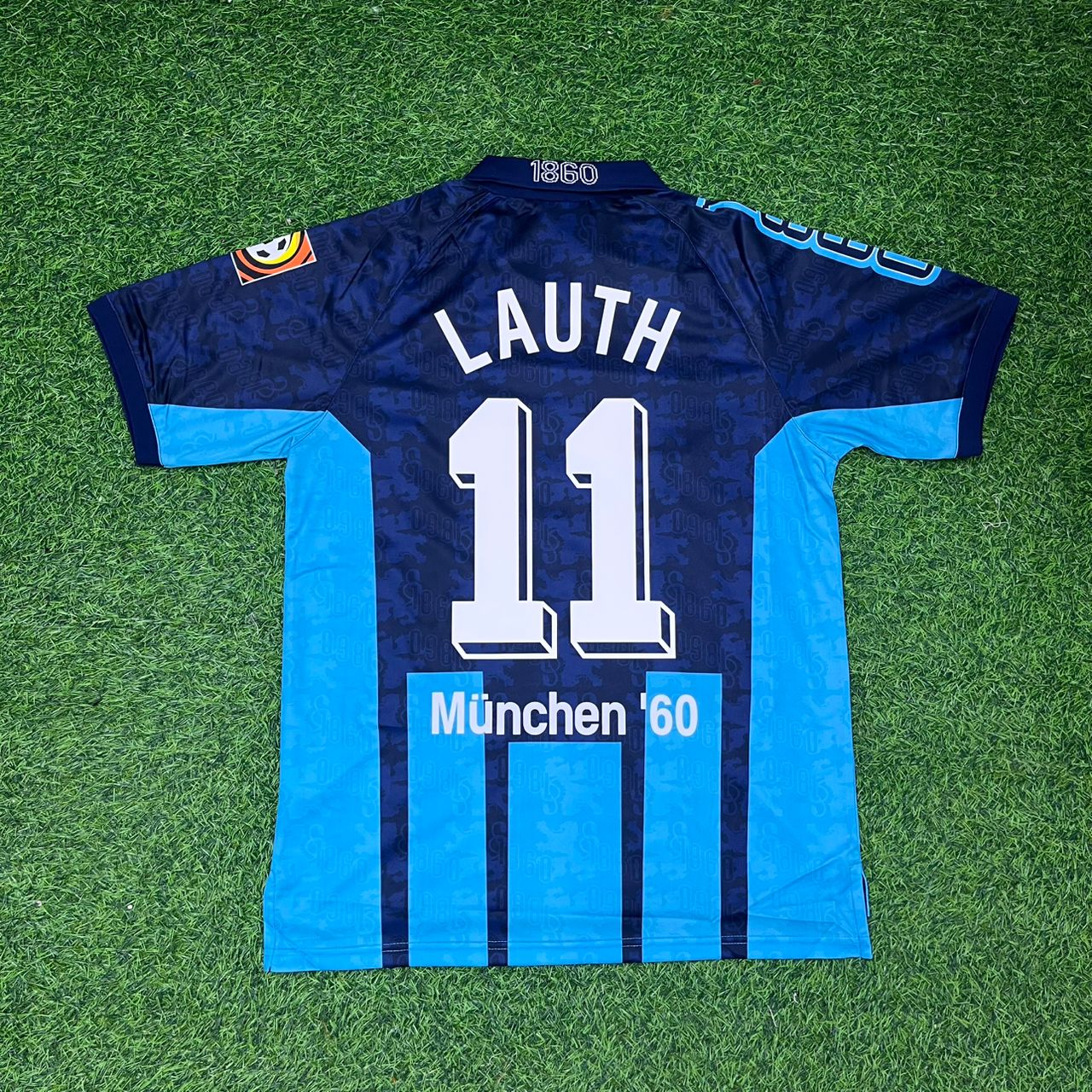 Benjamin Lauth TSV 1860 München Blaues Heim Retro Fußballtrikot