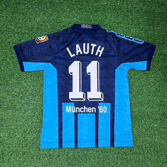 Benjamin Lauth TSV 1860 Munchen Blaues Heim Retro Fussballtrikot