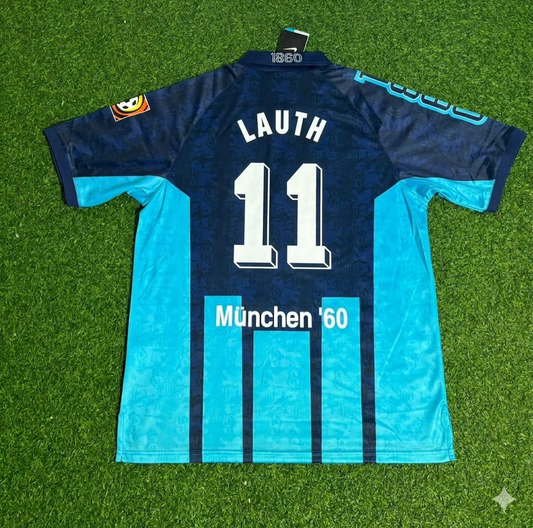 Benjamin Lauth TSV 1860 München Blaues Heim Retro Fußballtrikot