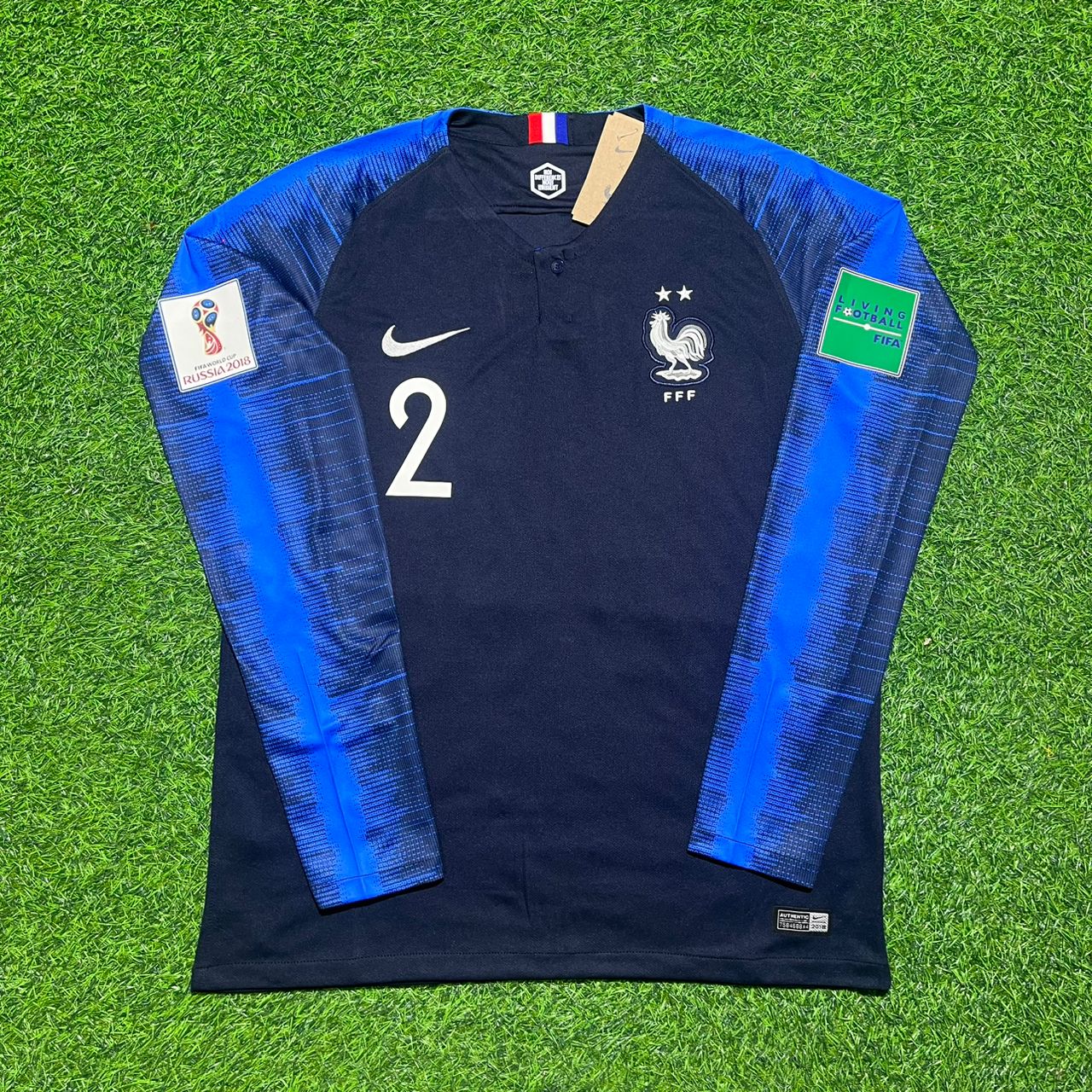 Benjamin Pavard France 2018 World Cup Final Long Sleeve Retro Football Jersey Kit