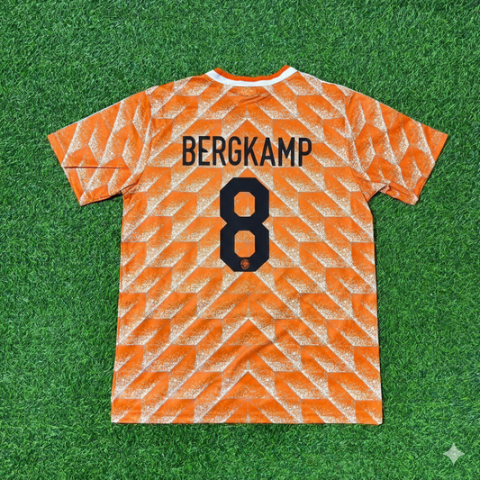 Dennis Bergkamp Netherlands Home Retro Football Jersey Kit