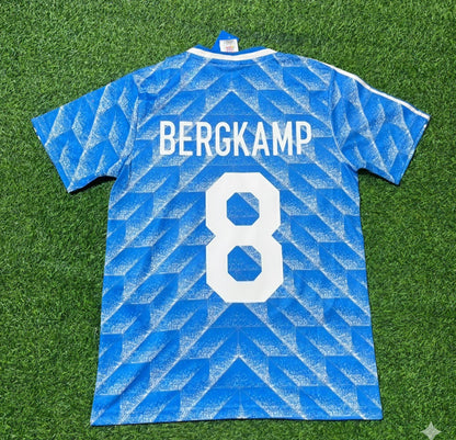 Dennis Bergkamp Netherlands Blue Retro Football Jersey Kit