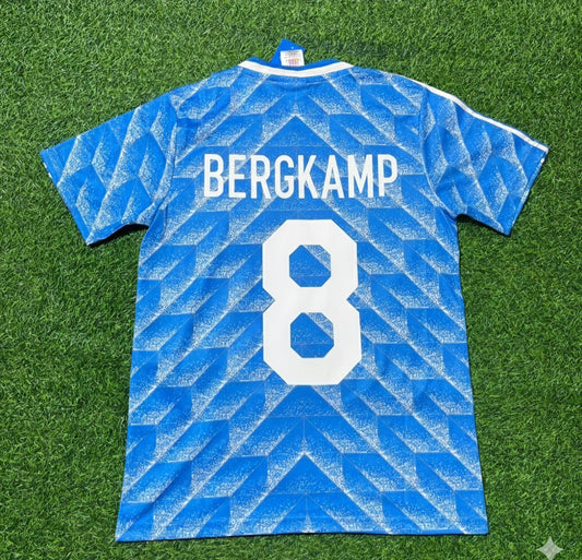 Dennis Bergkamp Netherlands Blue Retro Football Jersey Kit