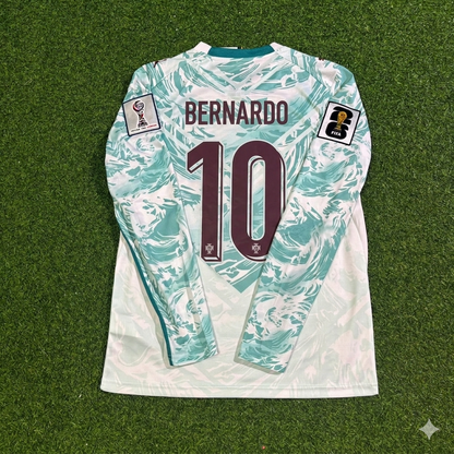 Bernardo Silva #10 Portugal 2026 World Cup Away Long Sleeve Football Jersey