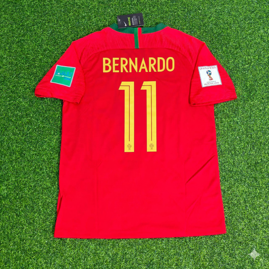 Bernardo Silva Portugal 2018 World Cup Red Retro Football Jersey
