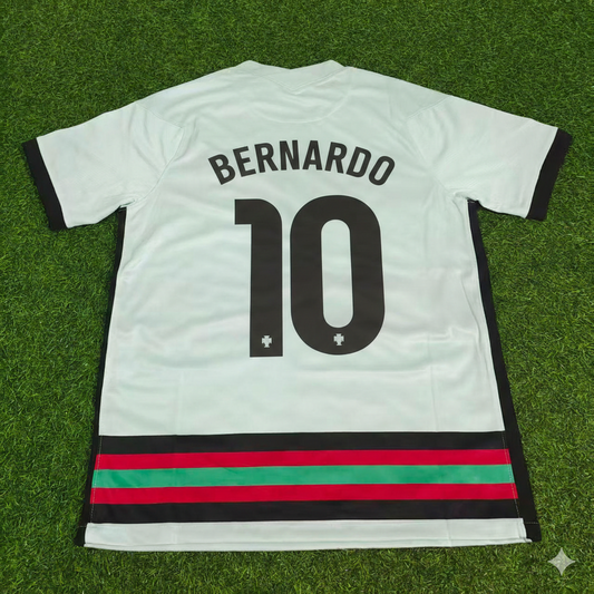Bernardo Silva Portugal EURO 2020 Retro Away Football Jersey