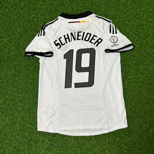 Bernd Schneider Germany Deutschland 2002 World Cup White Retro Football Jersey