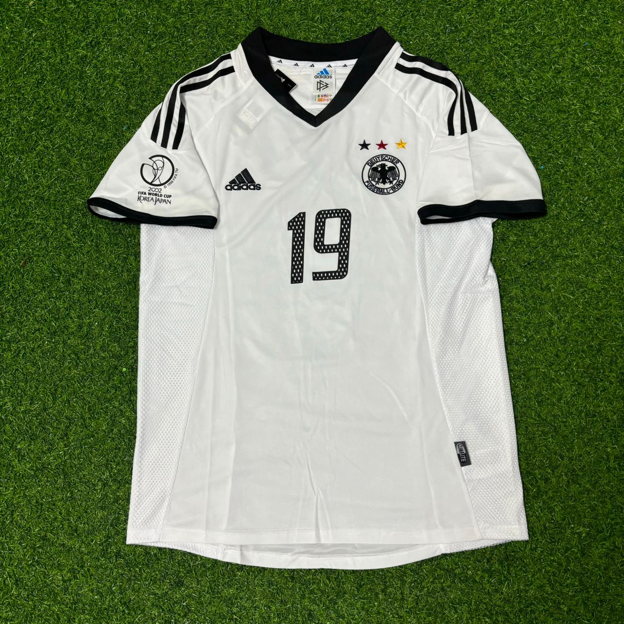 Bernd Schneider Germany Deutschland 2002 World Cup White Retro Football Jersey