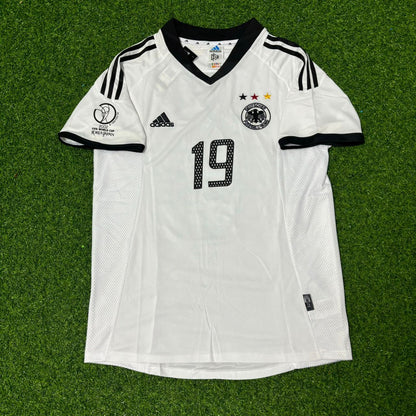 Bernd Schneider Germany Deutschland 2002 World Cup White Retro Football Jersey