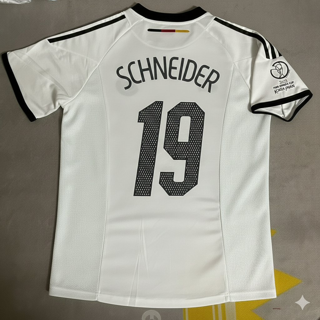 Bernd Schneider Germany Deutschland 2002 World Cup Japan Korea White Retro Jersey Trikot