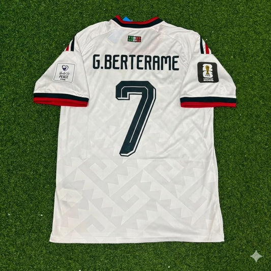 German Berterame Mexico 2026 World Cup Home White Football Jersey