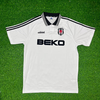Besiktas 1996/1997 White Away Retro Football Trikot Maillot Jersey