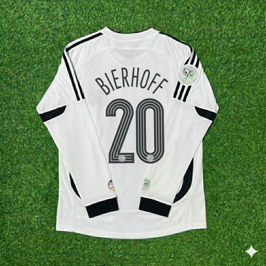 Oliver Bierhoff Germany World Cup Long Sleeve White Retro Football Jersey