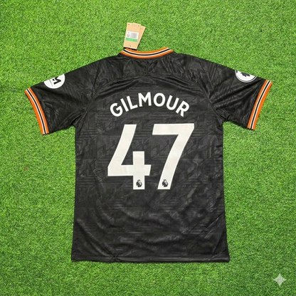 Billy Gilmour 47- Chelsea 2019/2020 Away Black Retro Football Jersey Kit