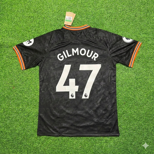 Billy Gilmour 47- Chelsea 2019/2020 Away Black Retro Football Jersey Kit
