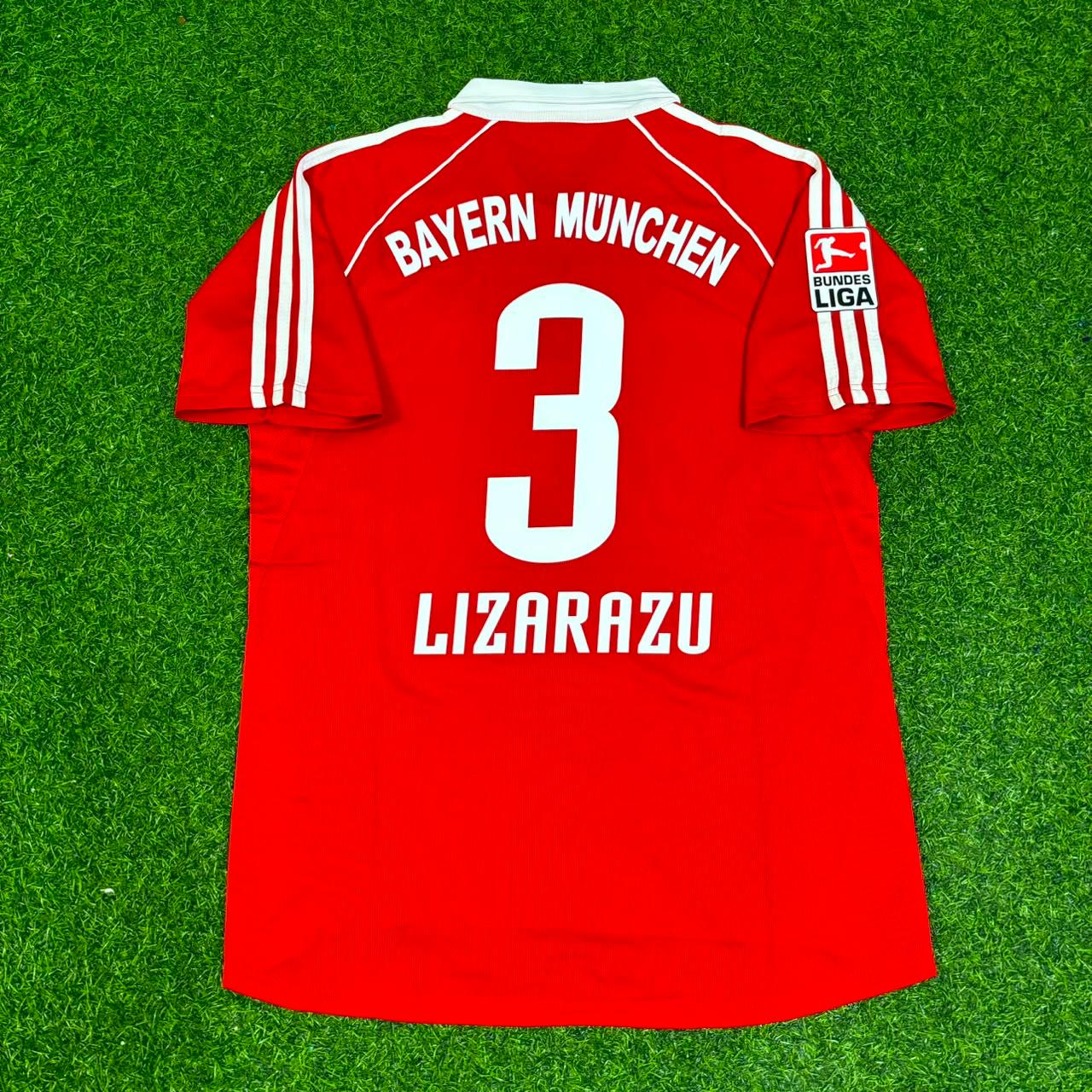 Bixente Lizarazu Bayern Munich 2005 06 Bundesliga Red Home Retro Football Jersey