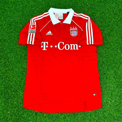 Bixente Lizarazu Bayern Munich 2005 06 Bundesliga Red Home Retro Football Jersey