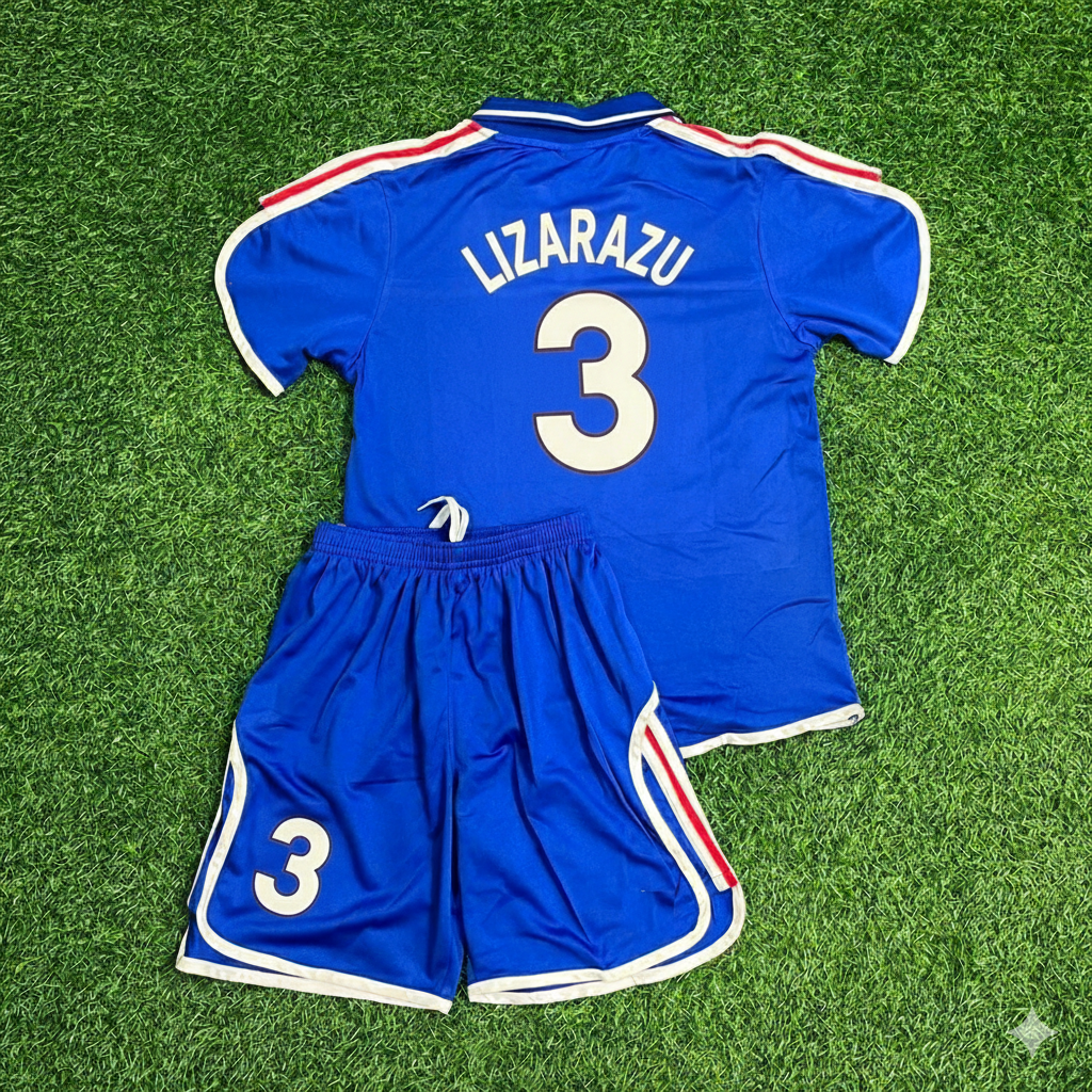Bixente Lizarazu 3- France EURO 2000 2002 Retro Kids Jersey